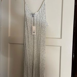 A New Day white spotted slip dress, size XL (NWT)